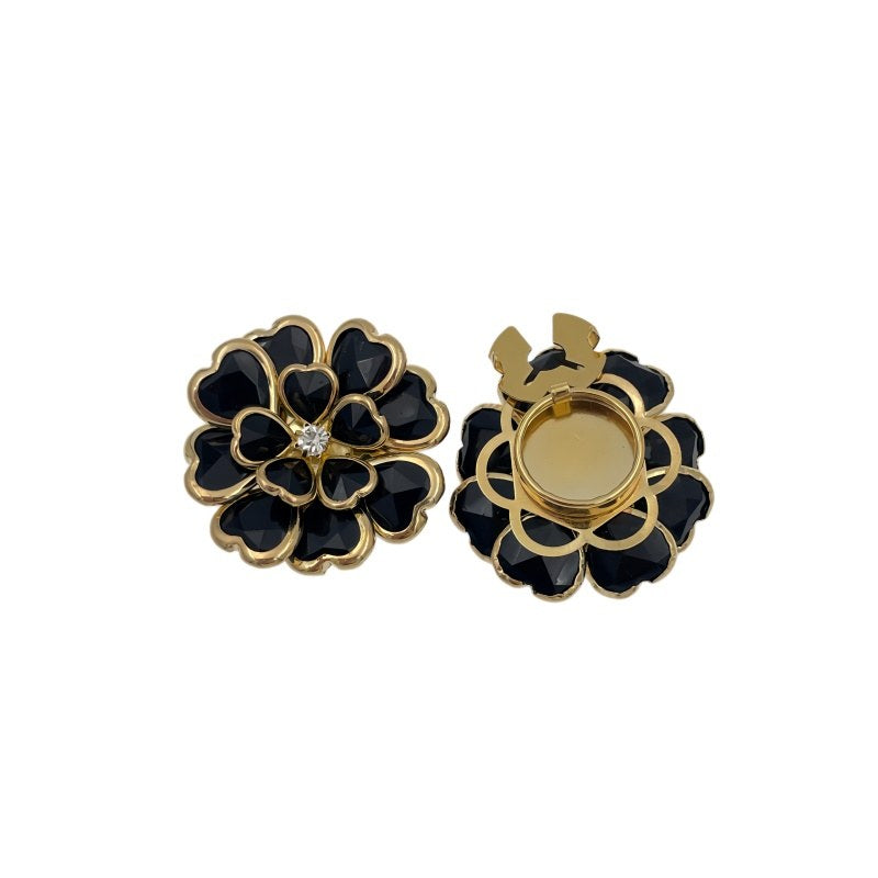 Camélia Noir – cache-bouton de manchette Coup de Fleur