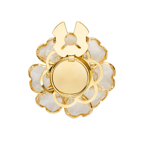 Camélia Cristal – cache-bouton de manchette Coup de Fleur