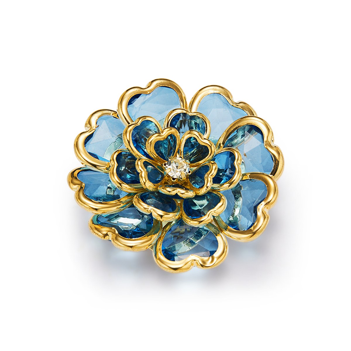Camélia Émeraude Lux – cache-bouton de manchette Coup de Fleur