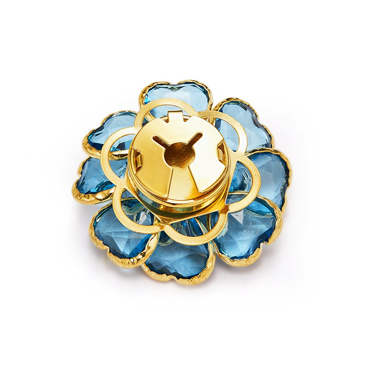Camélia Émeraude Lux – cache-bouton de manchette Coup de Fleur
