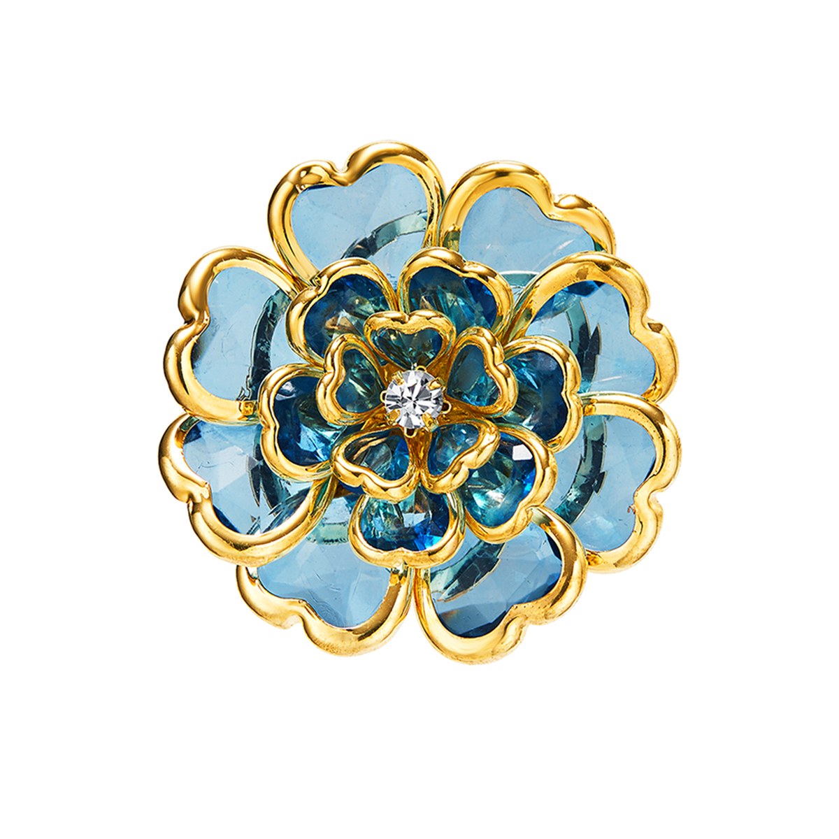 Camélia Émeraude Lux – cache-bouton de manchette Coup de Fleur