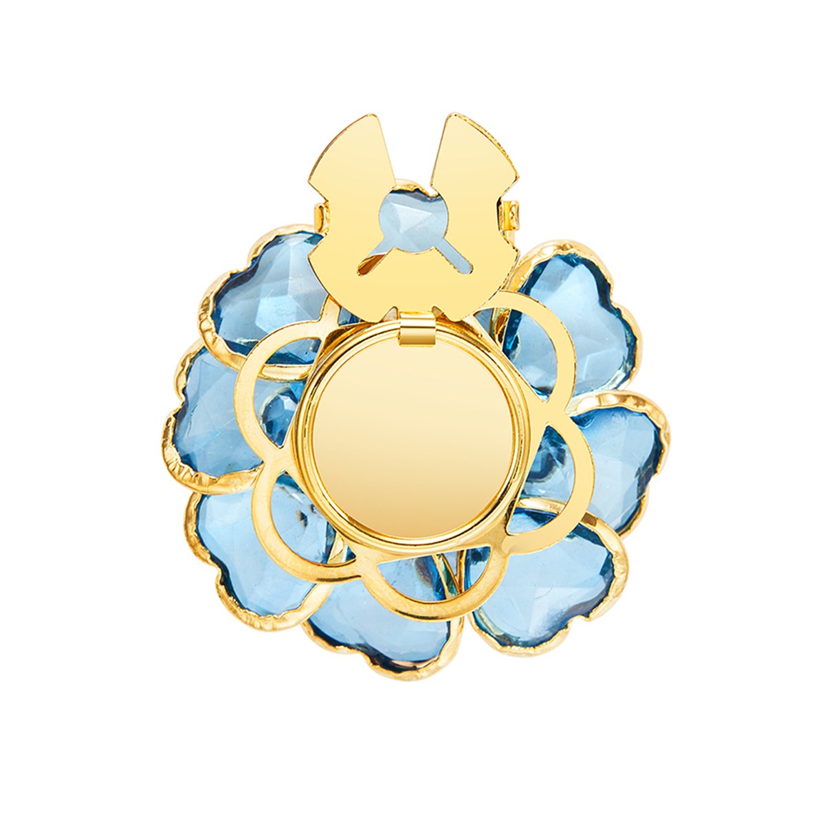 Camélia Émeraude Lux – cache-bouton de manchette Coup de Fleur
