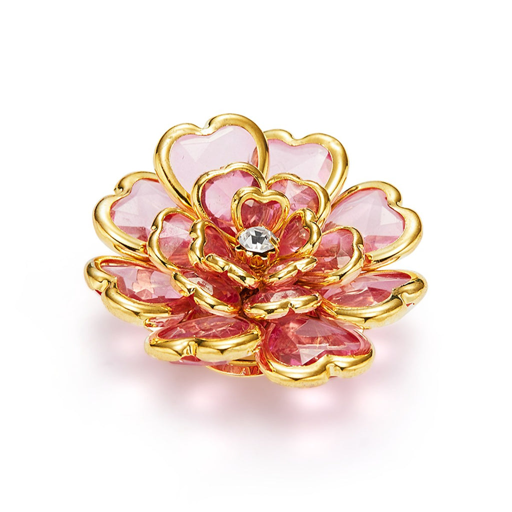 Camélia Rosé – cache-bouton de manchette Coup de Fleur