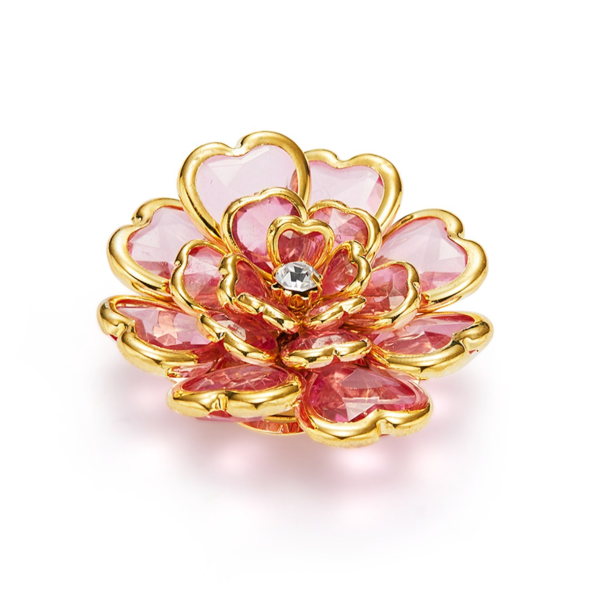 Camélia Rosé – cache-bouton de manchette Coup de Fleur
