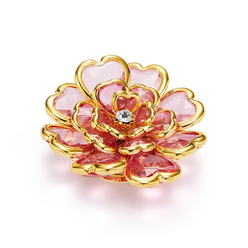 Camélia Rosé – cache-bouton de manchette Coup de Fleur