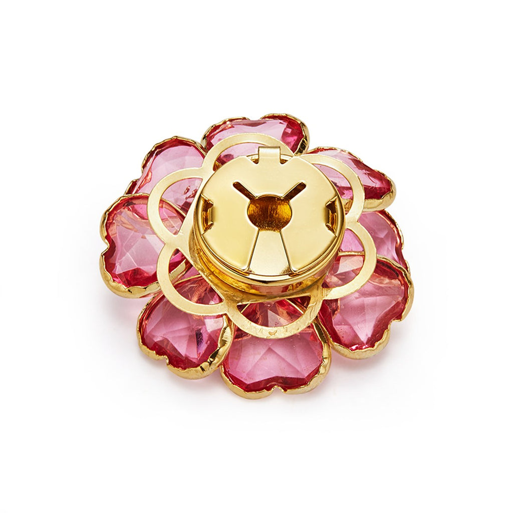 Camélia Rosé – cache-bouton de manchette Coup de Fleur