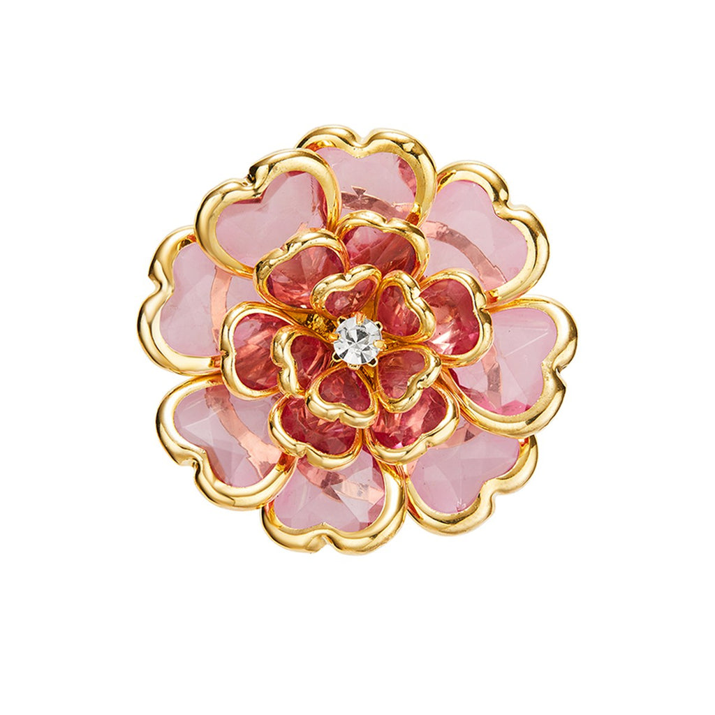 Camélia Rosé – cache-bouton de manchette Coup de Fleur