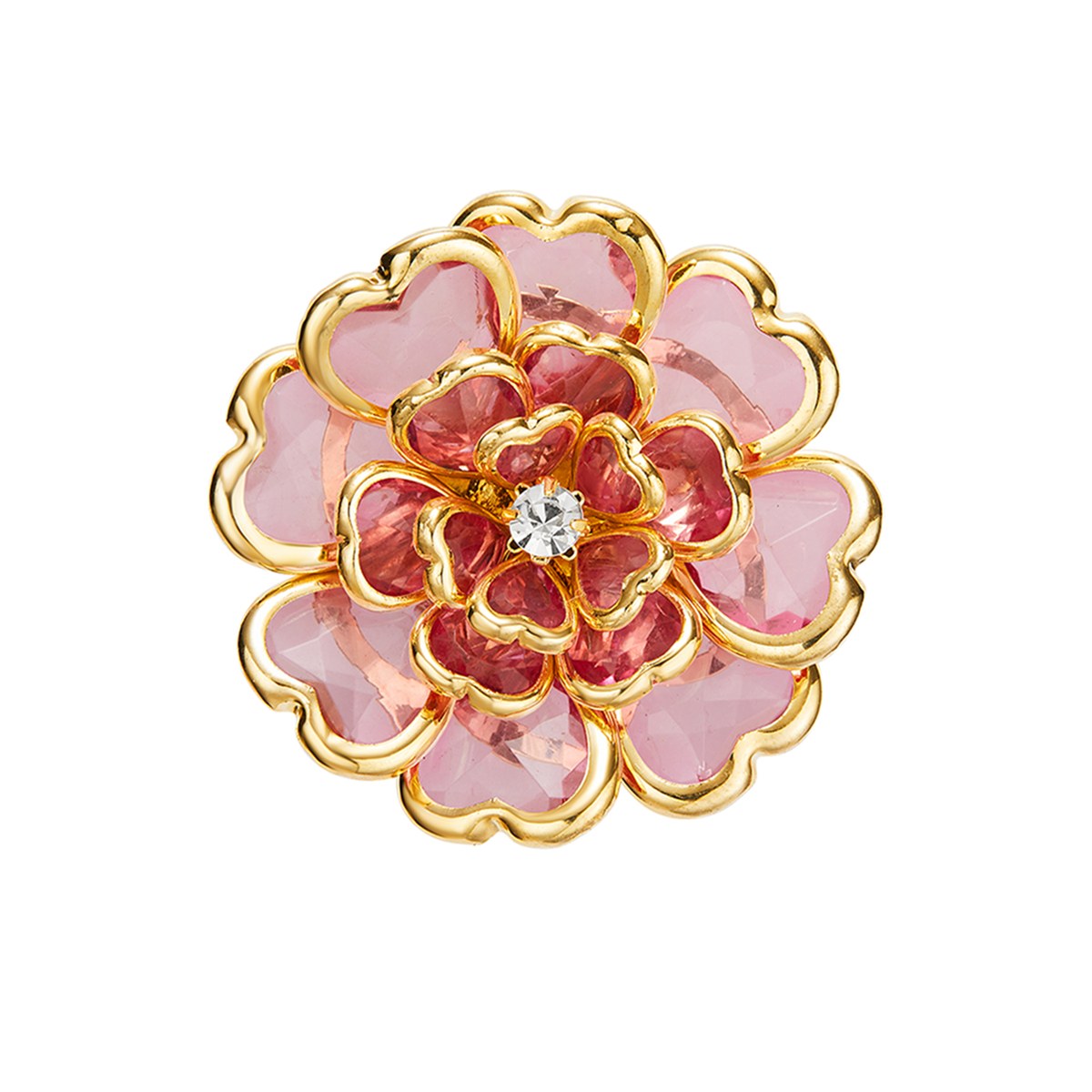 Camélia Rosé – cache-bouton de manchette Coup de Fleur
