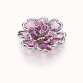 Camélia Lilas – cache-bouton de manchette Coup de Fleur