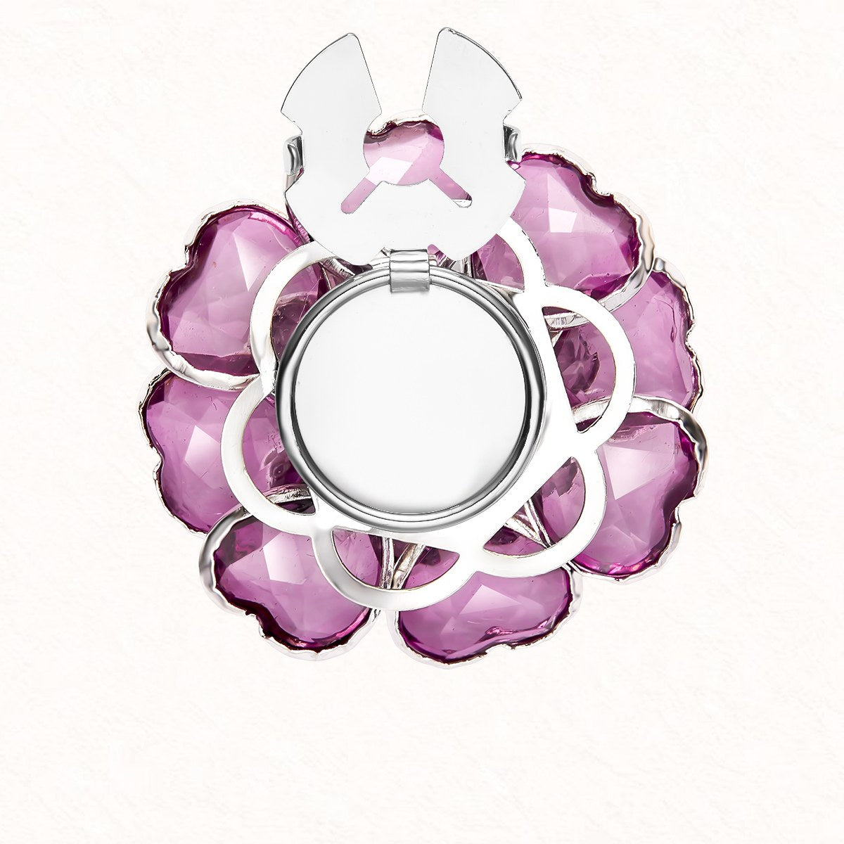 Camélia Lilas – cache-bouton de manchette Coup de Fleur