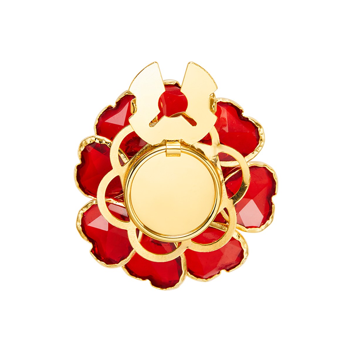 Camélia Rouge – cache-bouton de manchette Coup de Fleur