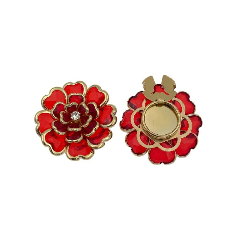 Camélia Rouge – cache-bouton de manchette Coup de Fleur