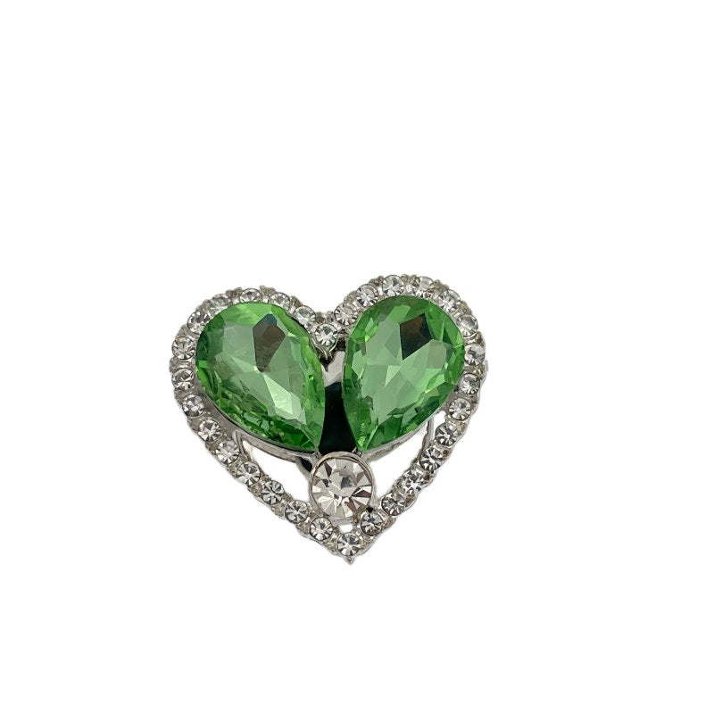 Cœur Émeraude – cache-bouton de manchette Coup de Fleur