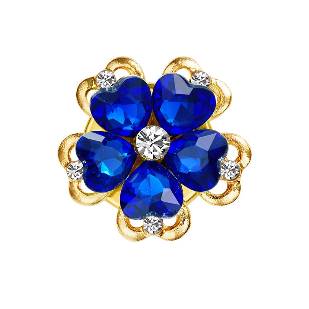 Saphir Nuit – cache-bouton de manchette Coup de Fleur