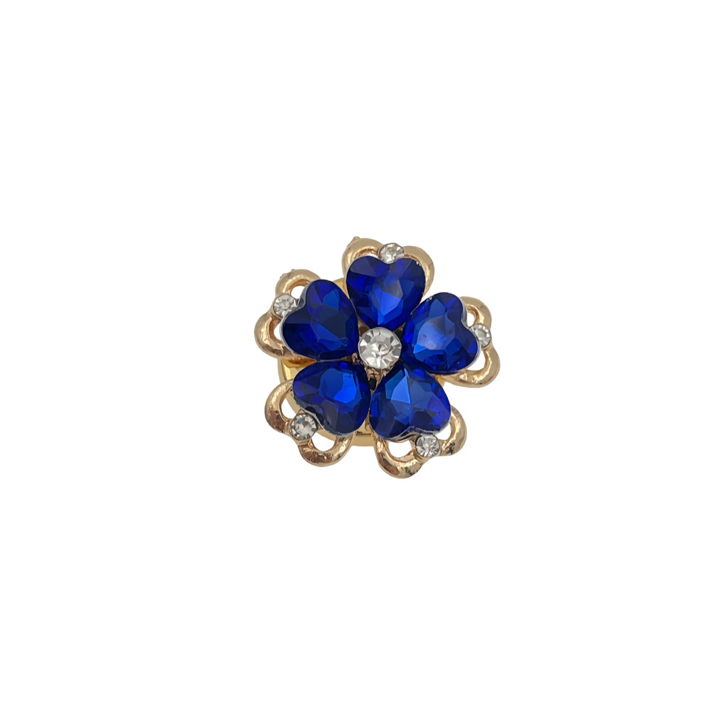 Saphir Nuit – cache-bouton de manchette Coup de Fleur