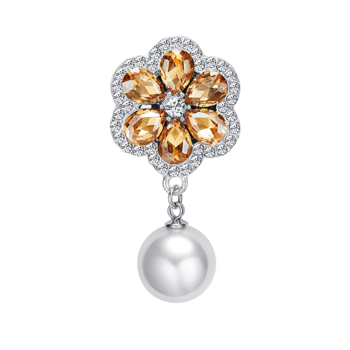 Ambre Royale – cache-bouton de manchette Coup de Fleur