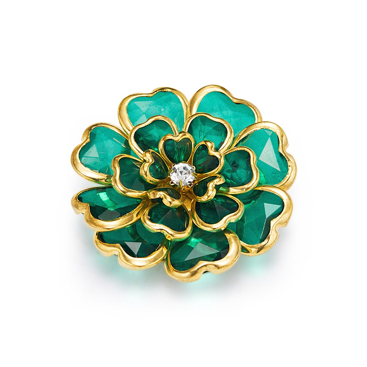 Émeraude Élégante – cache-bouton de manchette Coup de Fleur