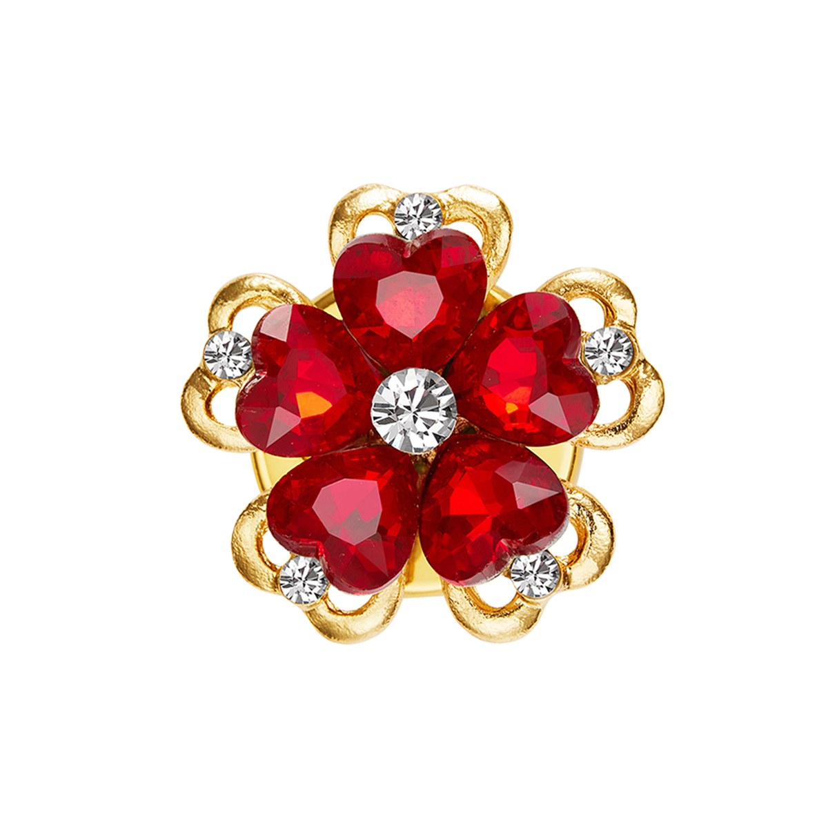 Rubis Passion – cache-bouton de manchette Coup de Fleur