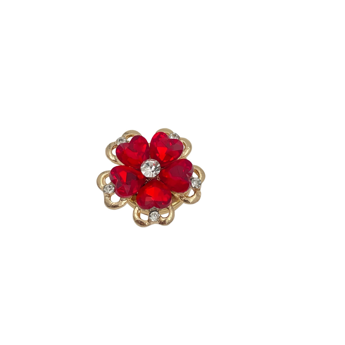 Rubis Passion – cache-bouton de manchette Coup de Fleur