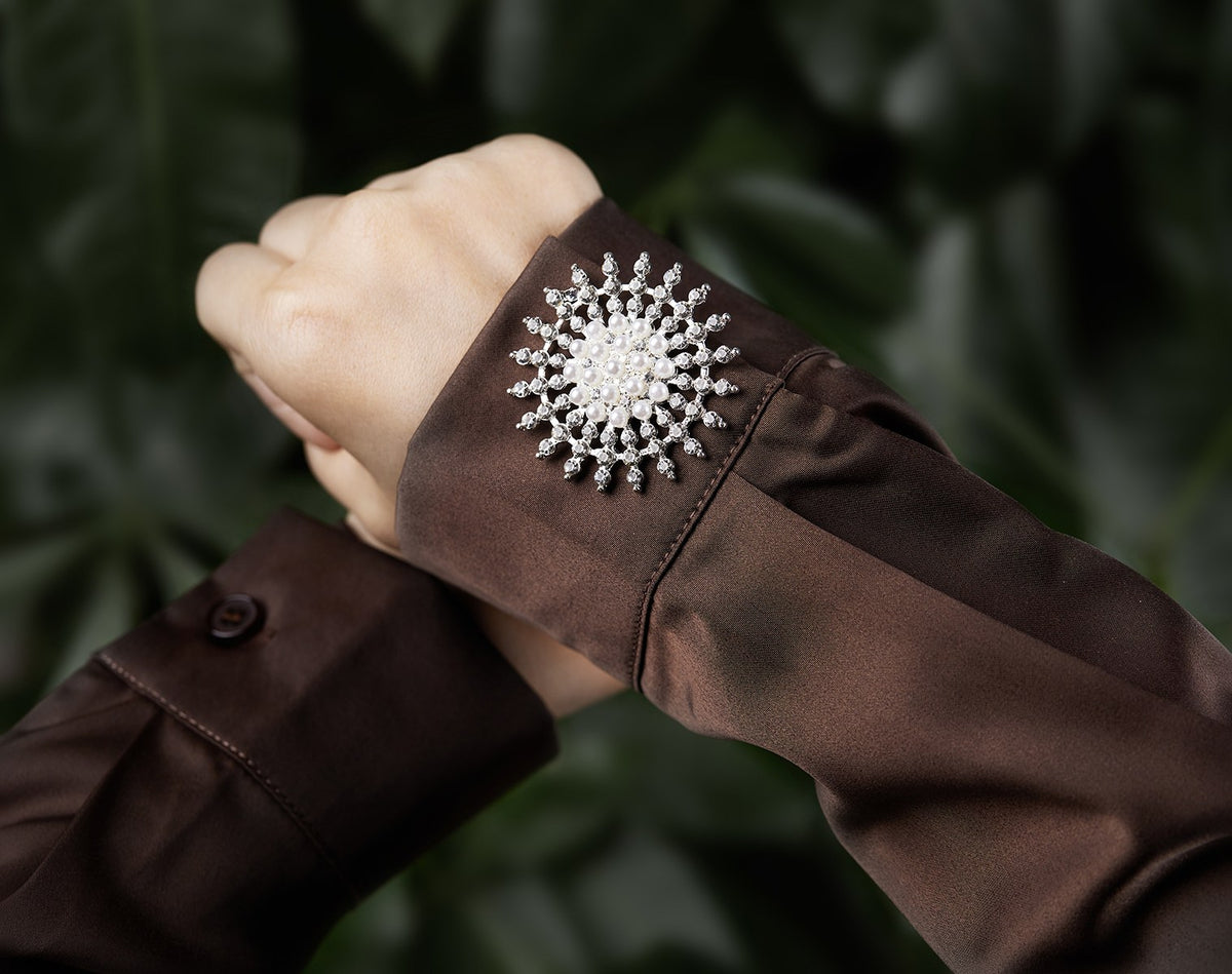 Étoile Givrée – cache-bouton de manchette Coup de Fleur