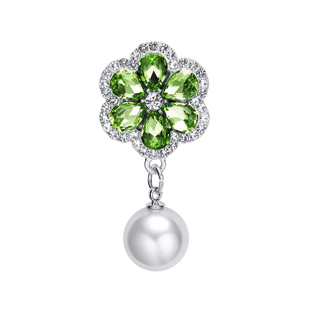 Péridot Perlé – cache-bouton de manchette Coup de Fleur