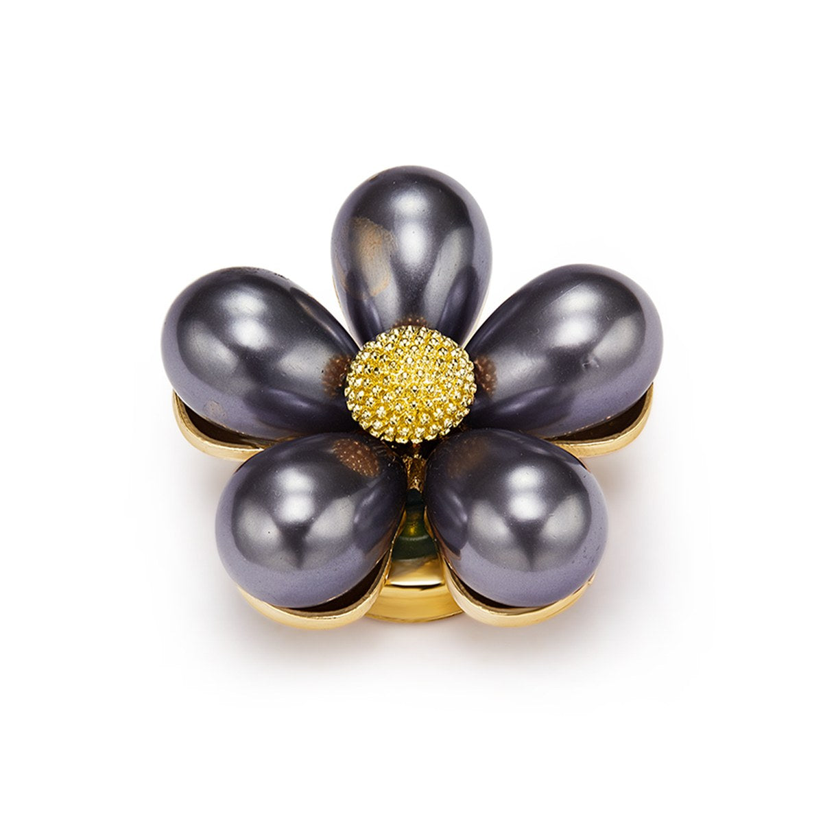 Perle Nuit – cache-bouton de manchette Coup de Fleur