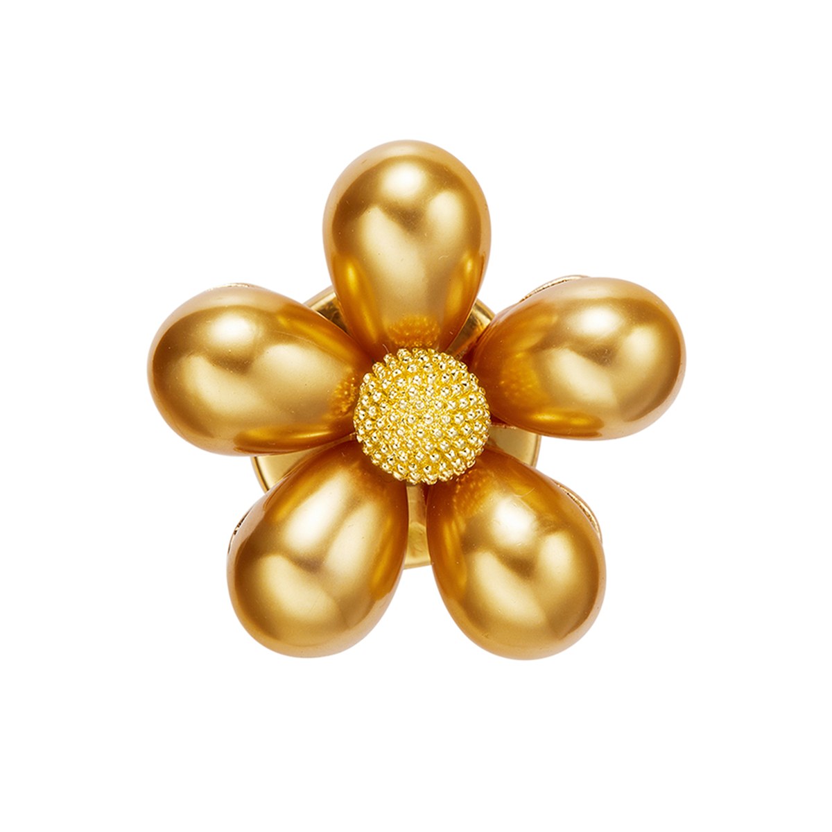 Perle Dorée – cache-bouton de manchette Coup de Fleur