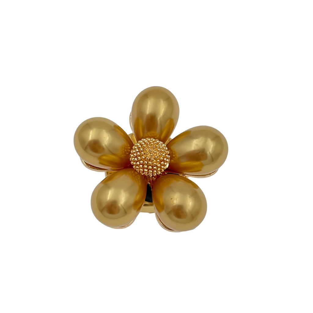 Perle Dorée – cache-bouton de manchette Coup de Fleur