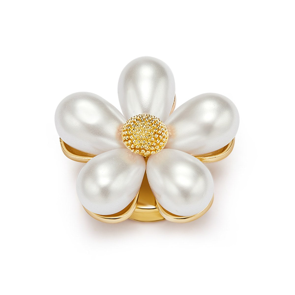 Perle Ivoire – cache-bouton de manchette Coup de Fleur