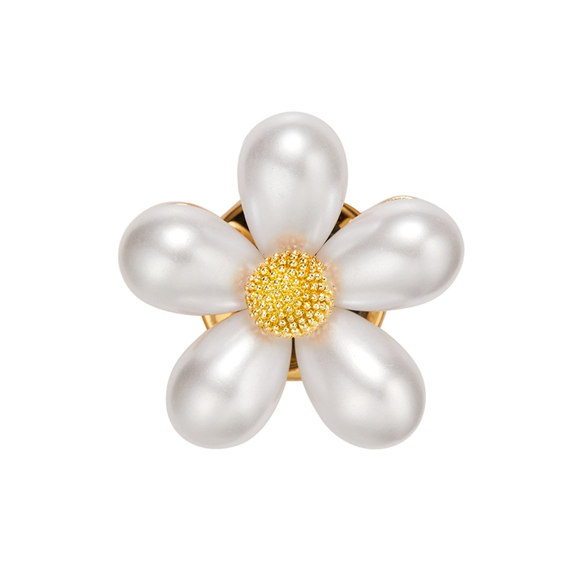 Perle Ivoire – cache-bouton de manchette Coup de Fleur