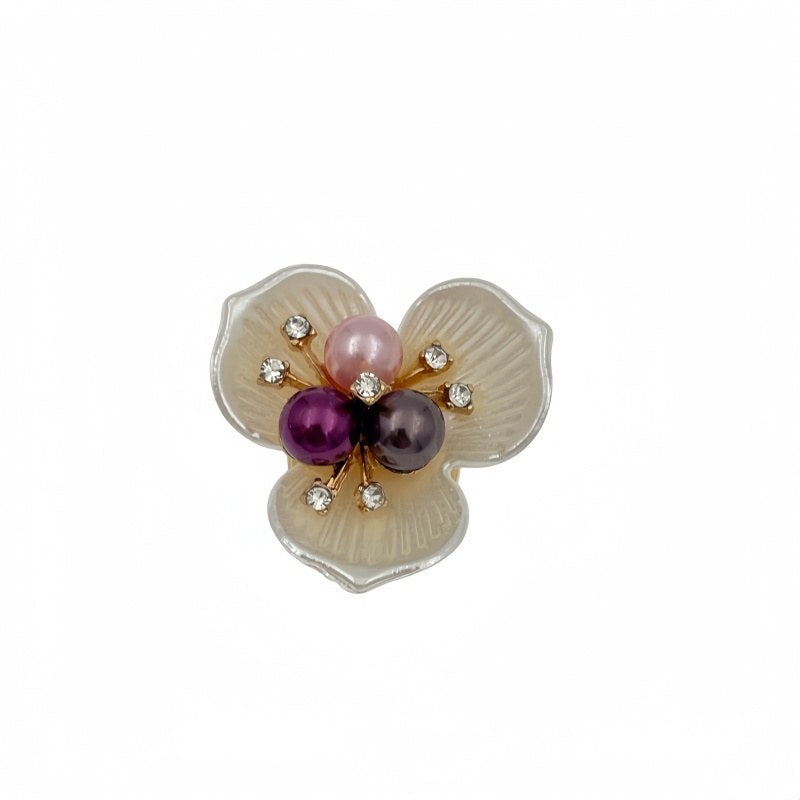 Pensée Givrée – cache-bouton de manchette Coup de Fleur