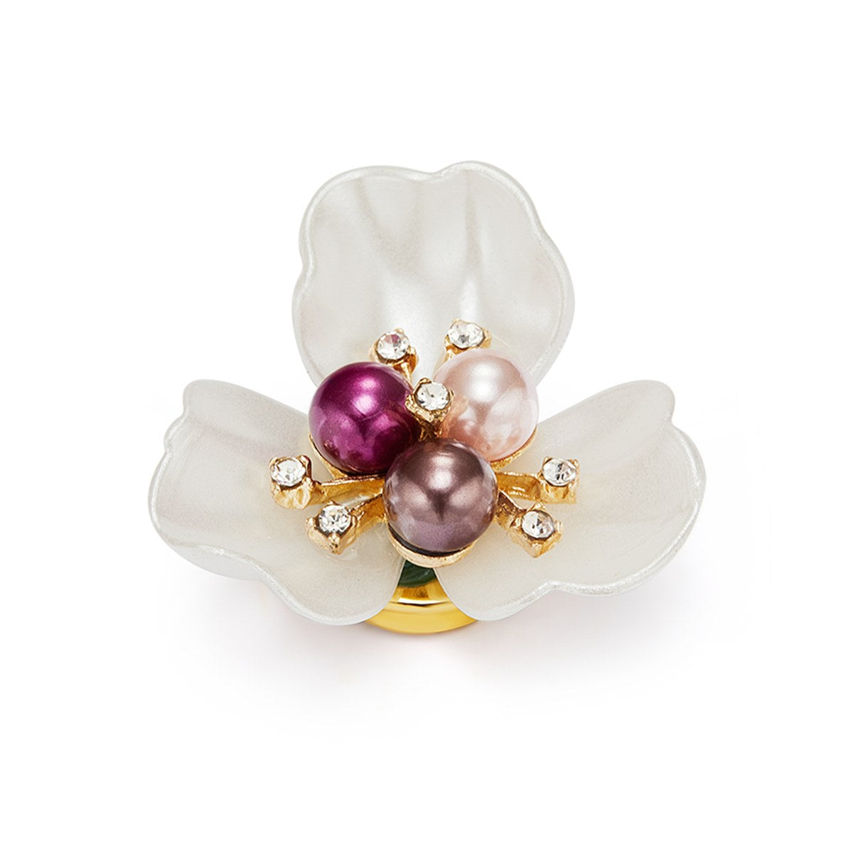 Pensée Aurore – cache-bouton de manchette Coup de Fleur